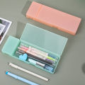 Multi functional, minimalist, and high-quality MUJI matte case, PP plastic storage pencil case. 