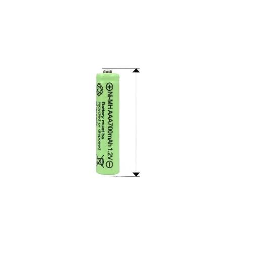 AAA Batteries, 1.2V Ni-MH Rechargeable remote Battery-1000mAh 1Pc