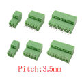 5Pair 15EDG 3.5 mm KF2EDG 3.5mm Screw Terminal Block Connector Right Angle / Straight Needle Plug Pin Header Socket 2-12 Pin.
