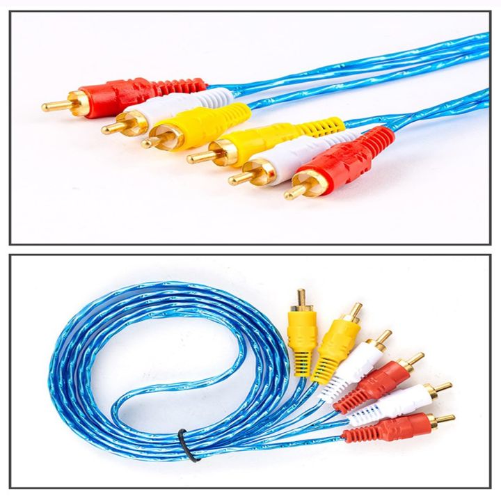 3 RCA Male to 3 RCA Audio Video Male AV Cable 1M