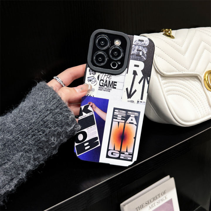 Trendy%20luxury%20label%20pattern%20cases%20iPhone15promax%201413%2012%2011%20Pro%20Max%20cases%20iPhone12%20iPhone11%20Silicone%20Soft%20Shell%20Cover%20-%20Image%206