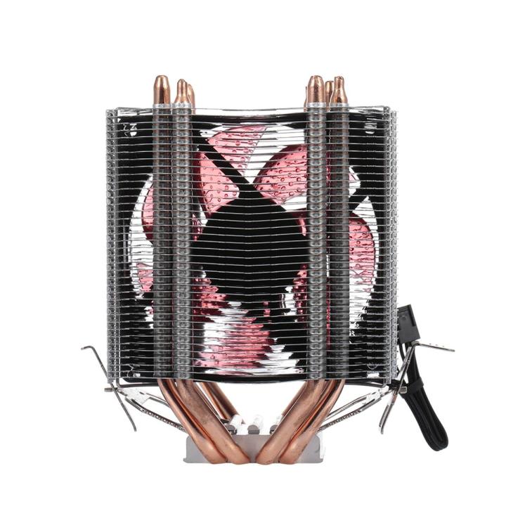 HXSJ CPU Cooler Fan Heatsink 4 Heatpipe 2 Fans Quiet Heatsink Radiator ...