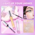 QIBEST Sparkling Diamond 3D Mascara Long Lasting Makeup Curling Volume Extension Glitter Lengthening Eyelashes Mascara Cosmetics. 