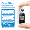 Portable App Control Thumb Magnetic Camera Sports Outdoor Digital Camcorder for Casual Photography with Card.