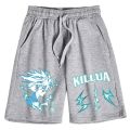 Japanese Anime Killua Print Shorts Oversized Summer Unisex Harajuku Casual Loose Beach Short Pants. 