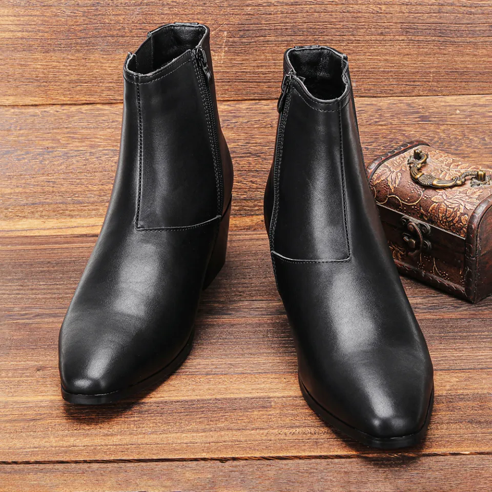Size 40~46 Men Heightened Shoes Fashion Men high-heeled Boots