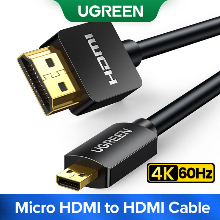 UGREEN Micro HDMI 4K/60Hz 3D Effect Micro HDMI to HDMI Cable High Speed Male to Male For GoPro Sony Projector HDMI