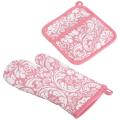 Oven Mitts & Pot Holder Heat resistant gloves Kitchen Safety.