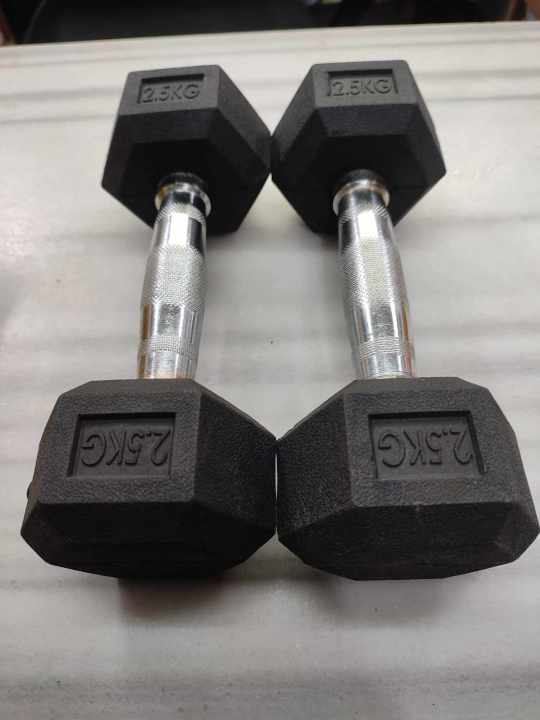 2.5 KG HEX DUMBBELLS || 2 PIS = 5 KG