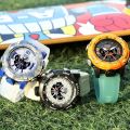 SMAEL Sport Watches Men Clock Digital LED Display Quartz Analog Stopwatch Fashion Translucent Strap Clock 8058 Male Wristwatch.