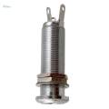 2Pcs Threaded Cylinder Output Input Guitar Jack Plug Socket 1/4" 6.35mm A+B.