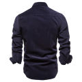 2021 New Single Breasted 100% Cotton Men's Shirt Business Casual Fashion Solid Color Corduroy Men Shirts Autumn Slim Shirt Men. 