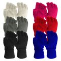1Pair Half Finger Fingerless Gloves Men's And Women's Winter Warm Solid Color Knitted Half-finger Woolen Outdoor Mittens. 