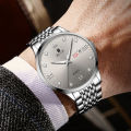 New men's ultra-thin watch waterproof luminous calendar Korean version quartz watch foreign trade Douyin AliExpress. 