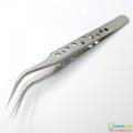 Tweezers 7-SA SR Hole Tweezers Curve Professional Tweezers Stainless Steel Tweezer 7-SA SR Tweezer Hand Tool. 
