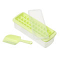 Ice Cube Tray With Lid and Bin 33 Mini Nuggets Ice Tray For Freezer Comes with Ice Container and Cover SPACE SAVING.