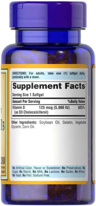 Puritan's%20Pride%20Vitamin%20D3%20125%20mcg%20(5000%20IU),%20Healthy%20Bones%20and%20Teeth,%20Healthy%20Immune%20System,%20Recover%20Strength%20Levels%20Quicker,%20200%20Softgels,%20Made%20in%20USA,%20Expiry:%20Jun-2027%20-%20Image%202