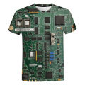 CPU electronic chip circuit board 3D printed T-shirt men women 2021 New Fashion casual short sleeve Harajuku streetwear tops. 