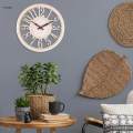 Large Retro Wall Clock Silent Non-Ticking Battery Operated Vintage Hollow Arabic Numerals.