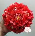 Artificial FLOWER Gorgeous Khopa-Red - Hair Band - Crown. 