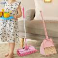 Mop Little Housekeeping Helper Set Mini Broom with Dustpan Children Sweeping House Cleaning Toy Set.