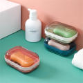 Creative Soap box Easy to clean Split With cover Drain soap box Portable Plastic Laundry soap holder for Bathroom Kitchen Travel Camping Home organization.