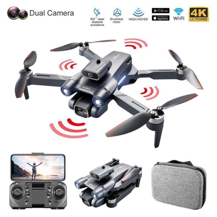 Brushless Motor Obstacle Avoidance UAV New Mini Drone 4K Profesional Full  HD Dual Camera Obstacle Avoidance Aerial Photography