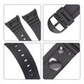 Rubber Watch Band for Casio W-96H Watch Strap Accessories PU Plastic Bracelet with Special Interface. 
