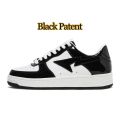luxury designer running shoes platform low sneakers bapesta Patent Leather Shark black white red men women outdoor sport trainer.