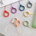 1 pices New Silicone Circle Finger Ring Buckle Lanyard Simple Short Case Mobile Phone mobile ring. 