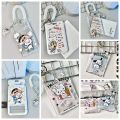 Cute Key Chain Transparent Card Sleeve ID Card Cover Crayon Shin-chan Cartoon Card Case Protective Case Kt Cat Bus Card Holder Student. 