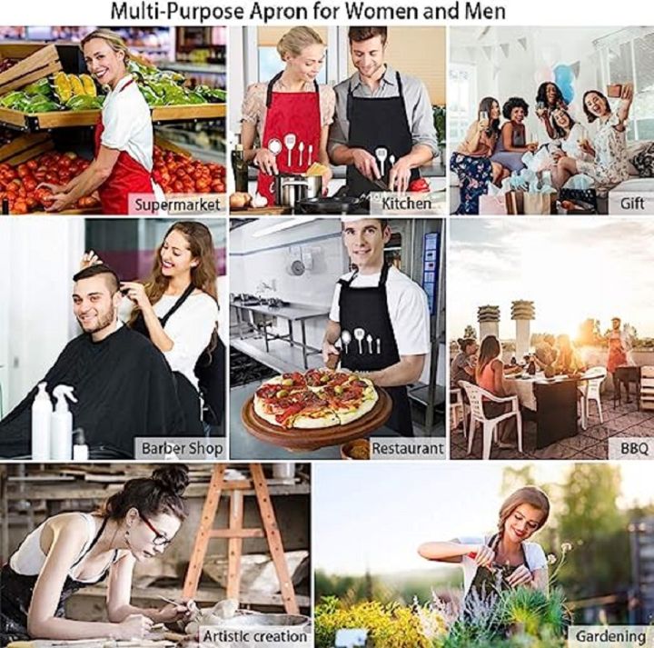 Adjustable%20Kitchen%20Aprons%20for%20Women%20and%20Men%20with%20Pockets,%20Personalized%20Cute%20Waterproof%20Chef%20Apron%20for%20BBQ%20Cooking%20-%20Image%202