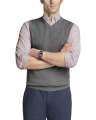 Mens Premium V-Neck Knit Sleeveless Pullover Sweater From Levin.