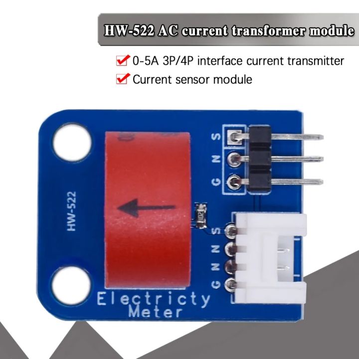 Arduino Electroscope Electricity Meter(Analog) AC Current Sensor Current Transformer 5A for ...