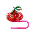 Silica Candy Straw Cap Good Quality Candy Shape Waterproof For Stanley Cup Straw Protective Cover Fruit Cherry Dust.