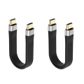 2X 4K USB-C 3.1 Gen 2 Cable 10G Emark Chip Short Type C USB-C to USB-C Video Sync Charger Cable PD 60W 4K Video. 