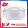 Round Single/Double Tier Microwave Food Steamer Kitchen Veggies Fish Cookware. 