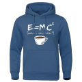 Energy=Milk Coffee Printed E=MC2 Funny Hoodie Men's Loose Oversized Hoodies Fashion Casual Sweatshirt Street Hip Hop Hoody Man. 