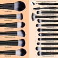 MAANGE 18Pcs Professional Makeup Brushes Set Premium Synthetic Foundation Face Powder Blush Eye Shadows Travel Make Up Brushes with Gift Box - Black. 