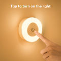 LED Touch Sensor Night Lights USB Rechargeable Magnetic Base Wall Lights Round Portable Dimming Night Lamp For Room Decor. 