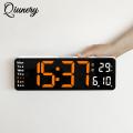 13-inch Led Digital Alarm Clock Time Date Temperature Week Display Wall-mounted Electronic Wall Clock. 
