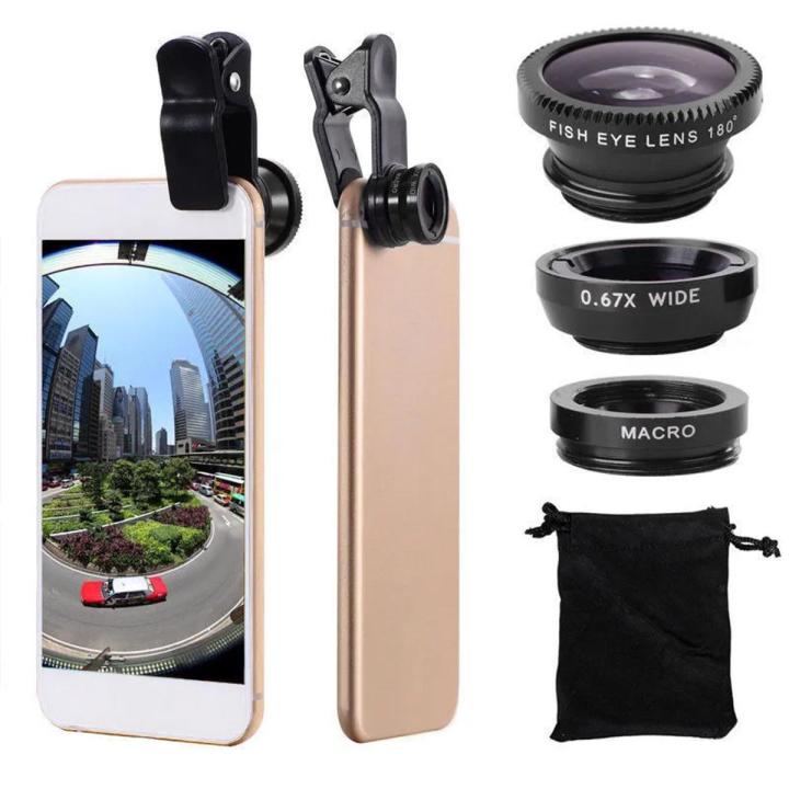 Fisheye Wide Angle Macro Acrylic/Glass Lens Mobile Phone External Lens