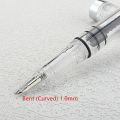 Lanbitou Transparent Fountain Pen Bent 1.0mm Hooded Nib Piston Filler Ink Pens for Writing School Office Supplies Stationery.