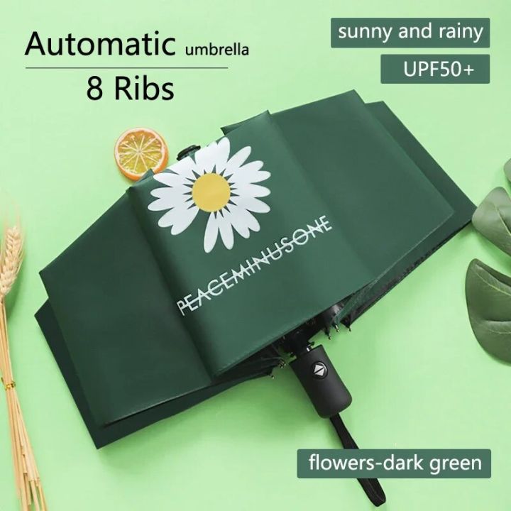 MOONBIFFY%20Fully%20Automatic%20UV%20Umbrella%20Daisy%20Sunscreen%20Sunshade%20Umbrella%203-fold%208%20Ribs%20Sunny%20Rain%20Day%20Folding%20Parasol%20Umbrella%20-%20Image%202