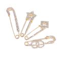 Flower Pendant Pin Crystal Rhinestone Brooch for Women Cardigan Scarf Buckle Clips Hat Clothes Lapel Pin Accessories New Fashion.