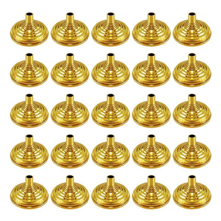 25Pcs Gold Mini Hand Held Flag Stand Base Table Flag Base Bar Restaurant Party Conferences Desktop Display Decoration