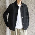 Suede Fabric Jacket Men's New Spring and Autumn Casual Korean Style Fashion Loose All-Matching Lightly Mature Men's Lapel Coat.