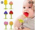 1 Pc BPA Free Soft Silicone Teether Baby Teether Silicone Baby Teether - Infant Chew Tooth Toys Newborn Dental Care Safety Silicone Fruit Teether with Storage Case for Baby. 