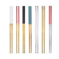 Chineese Stainless Steel Square Chopsticks Household Restaurant Utensils Sushi Dish.