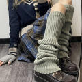 【The-Best】 Winter Leg Warmers Fluffy Goth Gyaru Y2k Accessories Gothic Lolita Knit Socks Women Legs Warm Ladi Sock Gothic Style Legging. 